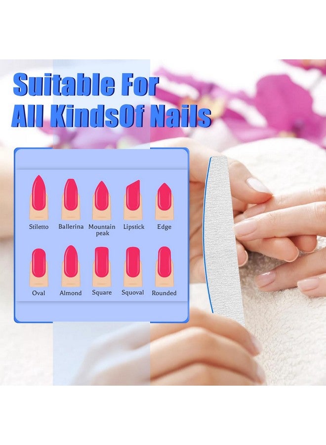 BLESWIN 12 Pcs Nail Files For Acrylic Nails, 100/100 Grit Nail File For Poly Nail Extension Gel Emery Boards Nail Files Doubled Sides Coarse Washable Nail File Manicure Tools For Home And Salon Use - Image 5