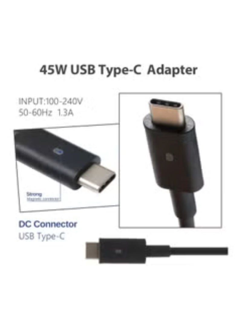 45W USB-C Type C AC Adapter Charger Power Supply for Dell XPS 13 XPS 12 9360 9365 9370 9333 9380 7390 9310 2-in-1 Inspiron 14 7437 Latitude 7275 7370 5175 5285 5290-2in1 LA45NM150 Laptop - Image 3