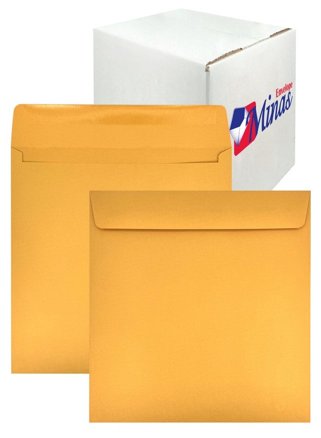 Minas Envelope 100 Minas Envelope - 10 x 13 Inch Booklet Envelopes, Heavy 28lb Kraft Paper, Side Opening, Gummed Flap, 100 Count - Image 1