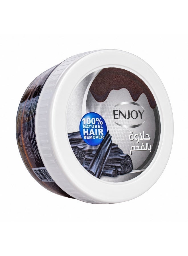 ENJOY Hair Remover Paste with Charcoal – 400g | 100% Natural Sugar Wax | Deep Cleansing & Detoxifying | Gentle & Effective Hair Removal | Smooth & Silky Skin | Long-Lasting Results - Image 1