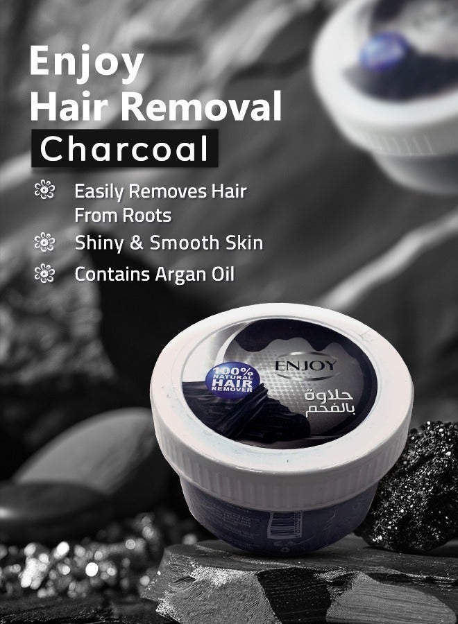 ENJOY Hair Remover Paste with Charcoal – 400g | 100% Natural Sugar Wax | Deep Cleansing & Detoxifying | Gentle & Effective Hair Removal | Smooth & Silky Skin | Long-Lasting Results - Image 5