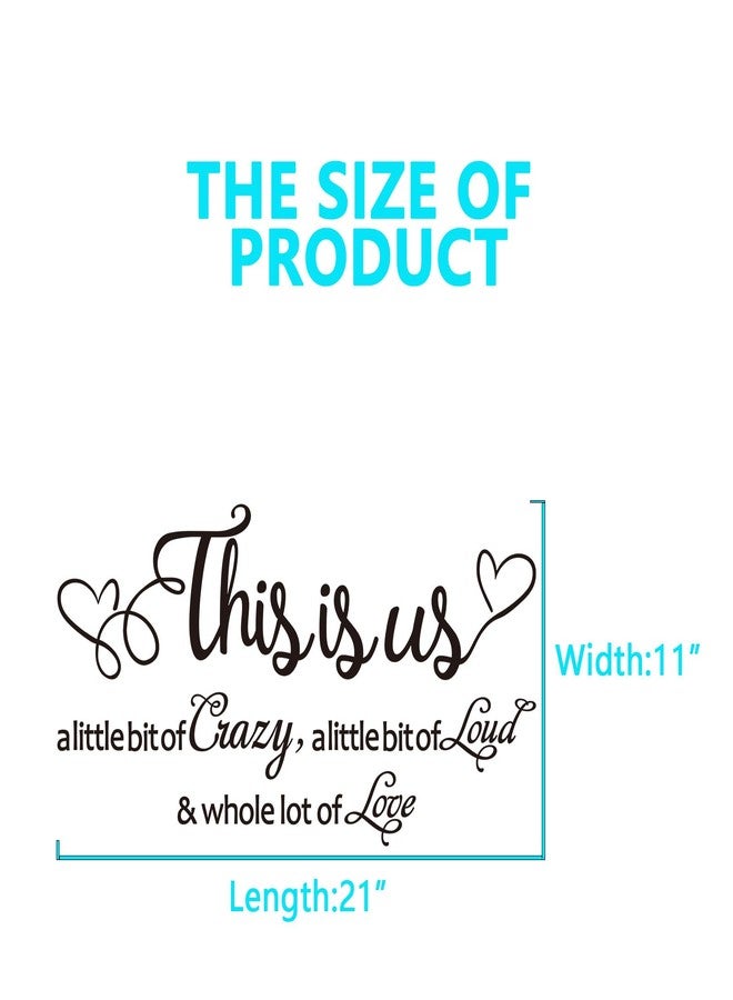 AnFigure Inspirational Family Wall Stickers for Bedroom: Motivational Home Quotes Vinyl Art Wall Decals for Living Room Kitchen Apartment Bathroom - This is US 21" X 11" - Image 3
