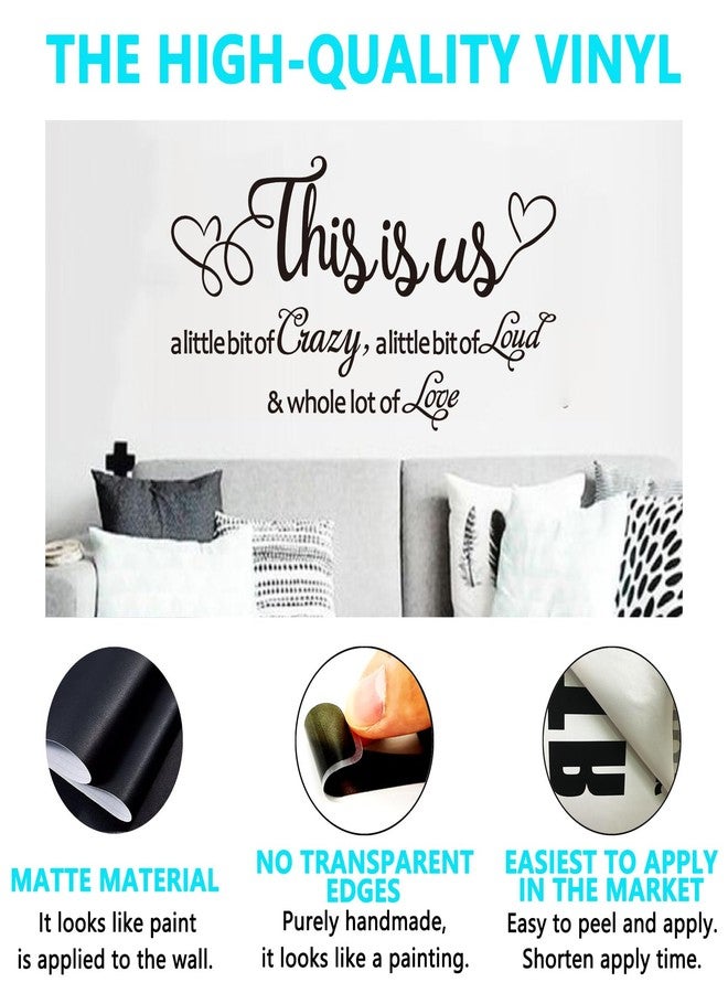 AnFigure Inspirational Family Wall Stickers for Bedroom: Motivational Home Quotes Vinyl Art Wall Decals for Living Room Kitchen Apartment Bathroom - This is US 21" X 11" - Image 2