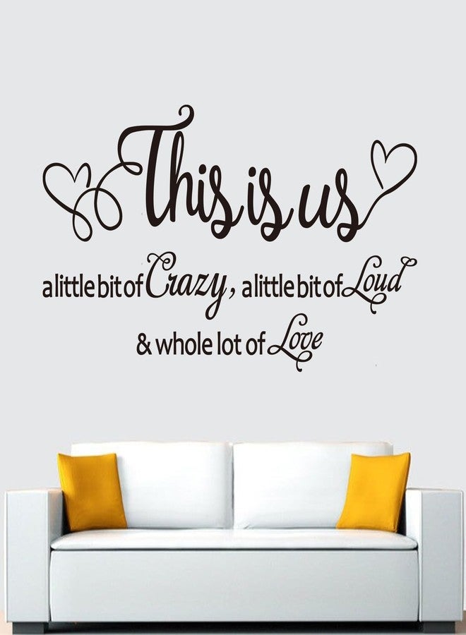 AnFigure Inspirational Family Wall Stickers for Bedroom: Motivational Home Quotes Vinyl Art Wall Decals for Living Room Kitchen Apartment Bathroom - This is US 21" X 11" - Image 1
