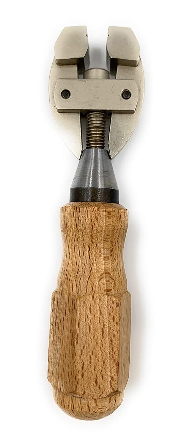 Fozti Hand Vise with Rotating Wooden Handle to DrawPull Wire Hold Small Items Securely for Polishing Buffing Drilling Filing for Jewellery Making Watchmaking Hobby Crafts - Image 1