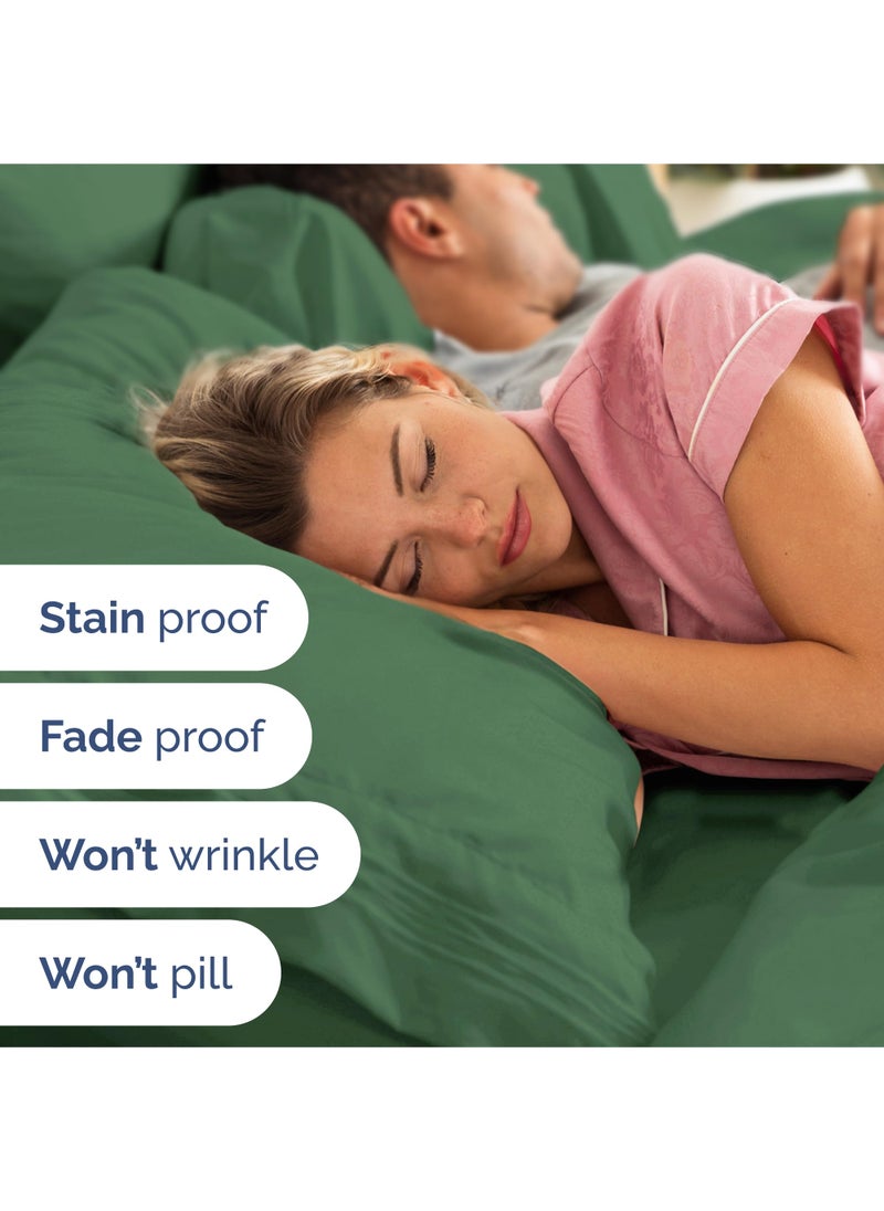 Extra Deep King Sheet Set - 6 Piece Breathable and Cooling Sheets - Hotel Luxury Bed Sheets Set - Easy Fit - Soft  Wrinkle Free and Comfy Sheets Set - Emerald Green Sheet Set with Extra Deep Pockets