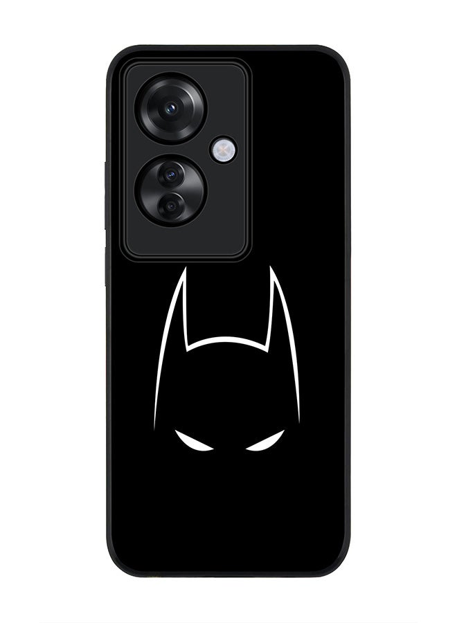 Stylizedd Rugged Black edge case for Oppo Reno11 F / Oppo F25 Pro 5G, Slim fit Soft Case Flexible Rubber Edges Anti Drop TPU Gel Thin Cover -  Sneaky Bat - Image 1
