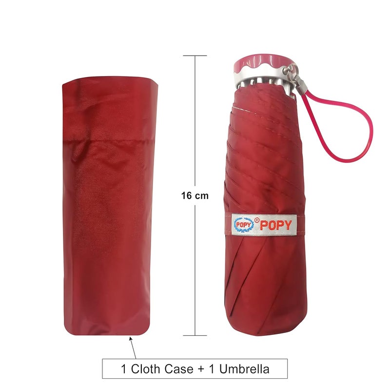 Popy Nano 5Fold Solid Colour Umbrella | World's Largest Small Umbrella | Pocketable size with full 1m+ wide cover when open| 200 g weight | Collection1 - Image 3