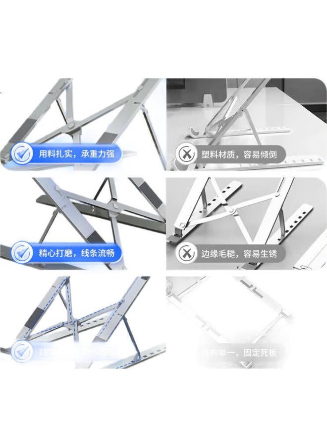 Mryc Laptop Stand Tablet Stand Cooling Stand Aluminum Alloy Portable Folding Lifting Desktop Vertical Heightening Stand Mechanical Revolution Lenovo Savior Huawei Laptop Stand - Image 1