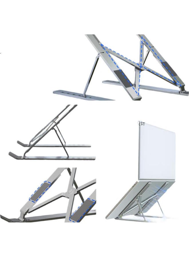 Mryc Laptop Stand Tablet Stand Cooling Stand Aluminum Alloy Portable Folding Lifting Desktop Vertical Heightening Stand Mechanical Revolution Lenovo Savior Huawei Laptop Stand - Image 2