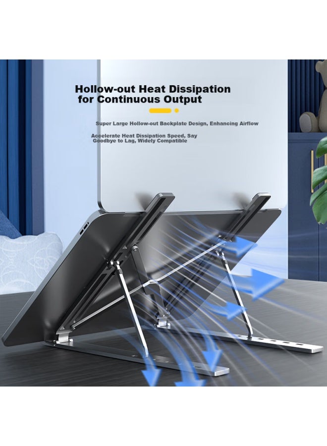 Mryc Laptop Stand Tablet Stand Cooling Stand Aluminum Alloy Portable Folding Lifting Desktop Vertical Heightening Stand Mechanical Revolution Lenovo Savior Huawei Laptop Stand - Image 3