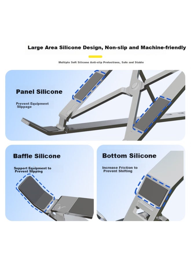 Mryc Laptop Stand Tablet Stand Cooling Stand Aluminum Alloy Portable Folding Lifting Desktop Vertical Heightening Stand Mechanical Revolution Lenovo Savior Huawei Laptop Stand - Image 4