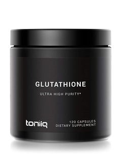 Toniiq Ultra High Strength Glutathione Capsules 1000mg Concentrated Formula 98%+ Highly Purified and Highly Bioavailable Non-GMO Fermentation 120 Capsules 