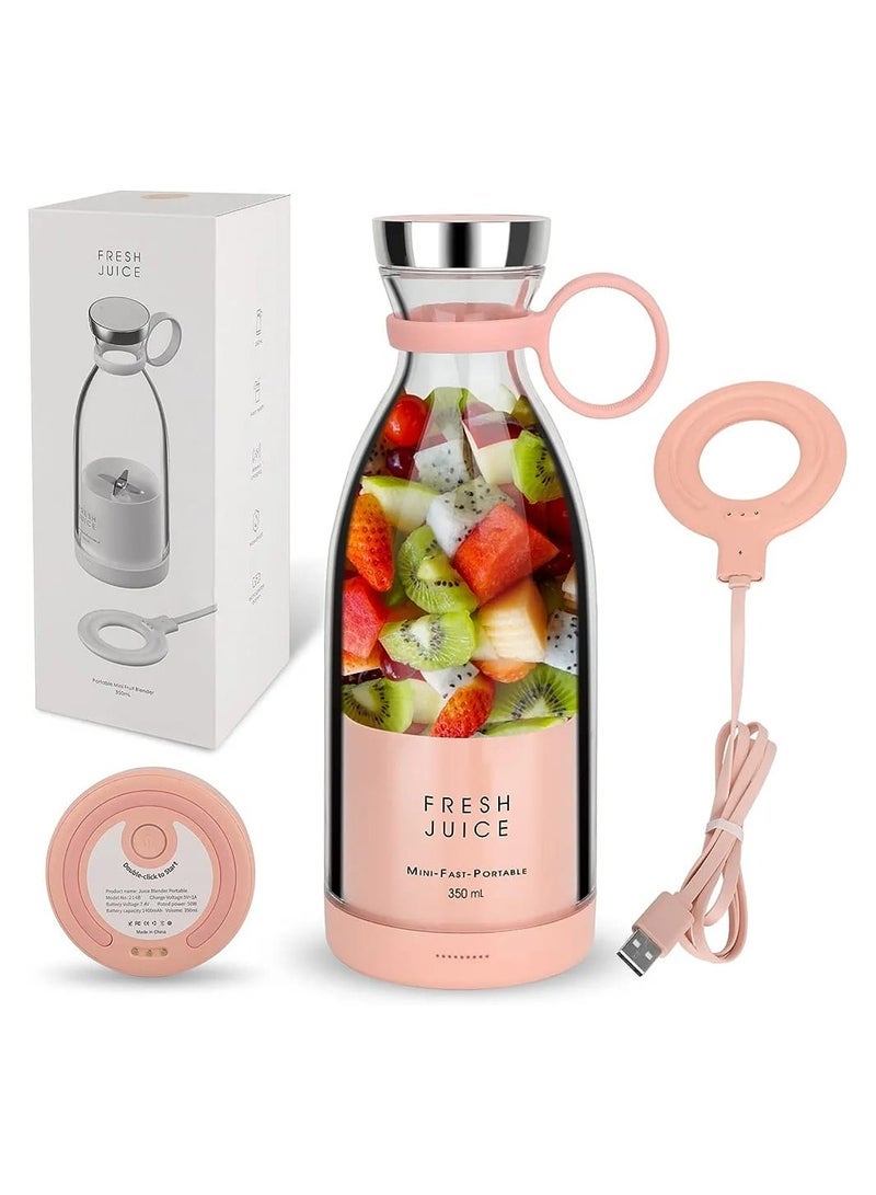 Blender Smoothie Makers, 500 ml Portable Mixer for Smoothies and Shake, Fresh Juice Mixer Bottle with Bottom Lid, 6 Blades and USB Charging Cable, flexible for Travel, Office, Camping &Gym. - Image 4