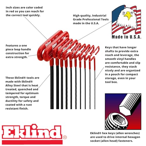 Eklind Tool أداة إكليند 51920 مفتاح ألين T-Handle بمقبض مريح مقاس 5/16 بوصة - Image 2