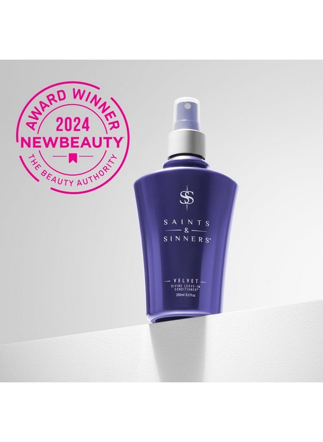 Saints & Sinners - Velvet Divine Leavein Moisturizing Conditioner Hair Detangler Spray For All Hair Types. Helps Dry Dull Frizzy Coarse Tangled Thermally And Environmentally Damaged Hair (8.5 Oz) - Image 1