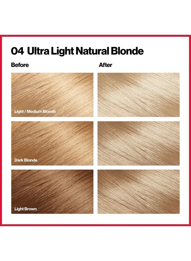 Revlon Permanent Hair Color by Revlon, Permanent Hair Dye, Colorsilk with 100% Gray Coverage, Ammonia-Free, Keratin and Amino Acids, 04 Ultra Light Natural Blonde, 4.4 Oz (Pack of 3) - Image 2