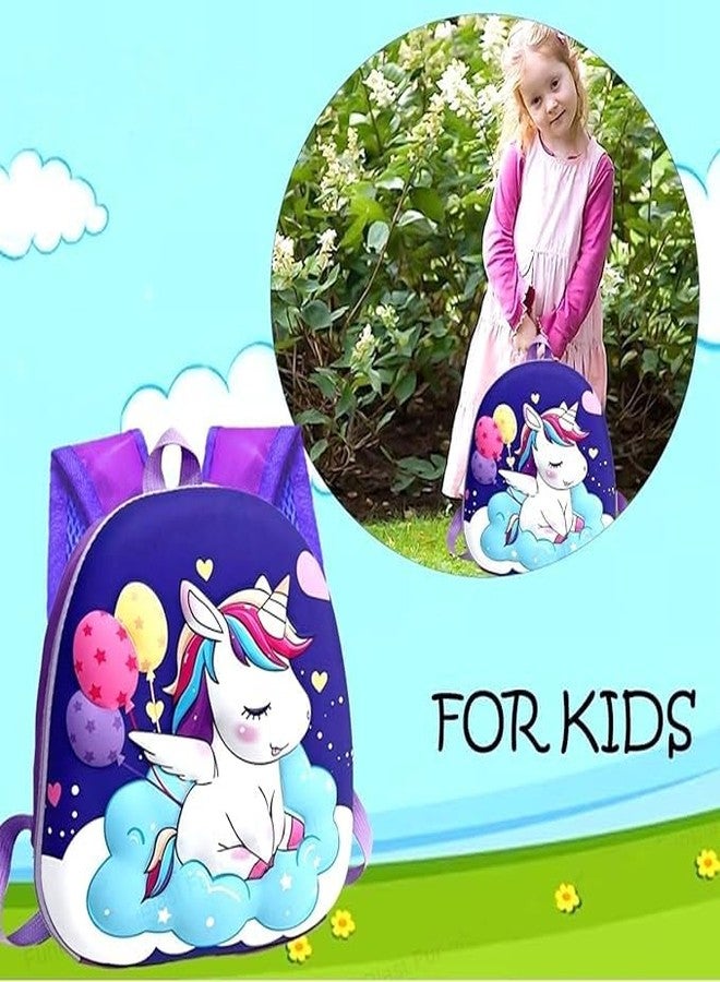 JAPSI 3D Hard Shell Cute Unicorn Print Backpack | Small Back Pack for Kids | Fancy Bag for Girls | Nursery School Bag | Multicolor - Image 4