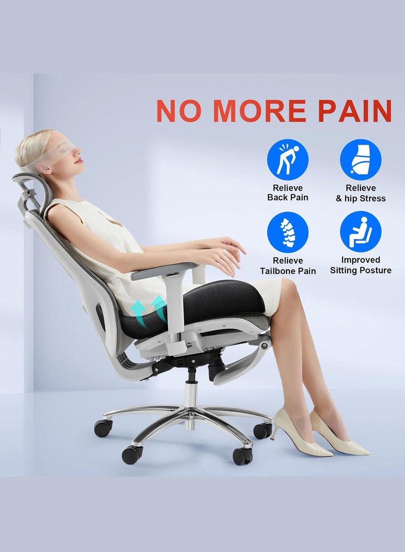 MissTiara Seat Cushion Office Chair Cushions Butt Pillow for Car Long Sitting, Memory Foam Chair Pad for Back, Coccyx, Tailbone Pain Relief for Gaming Chair and Car Seat Black  - Image 3