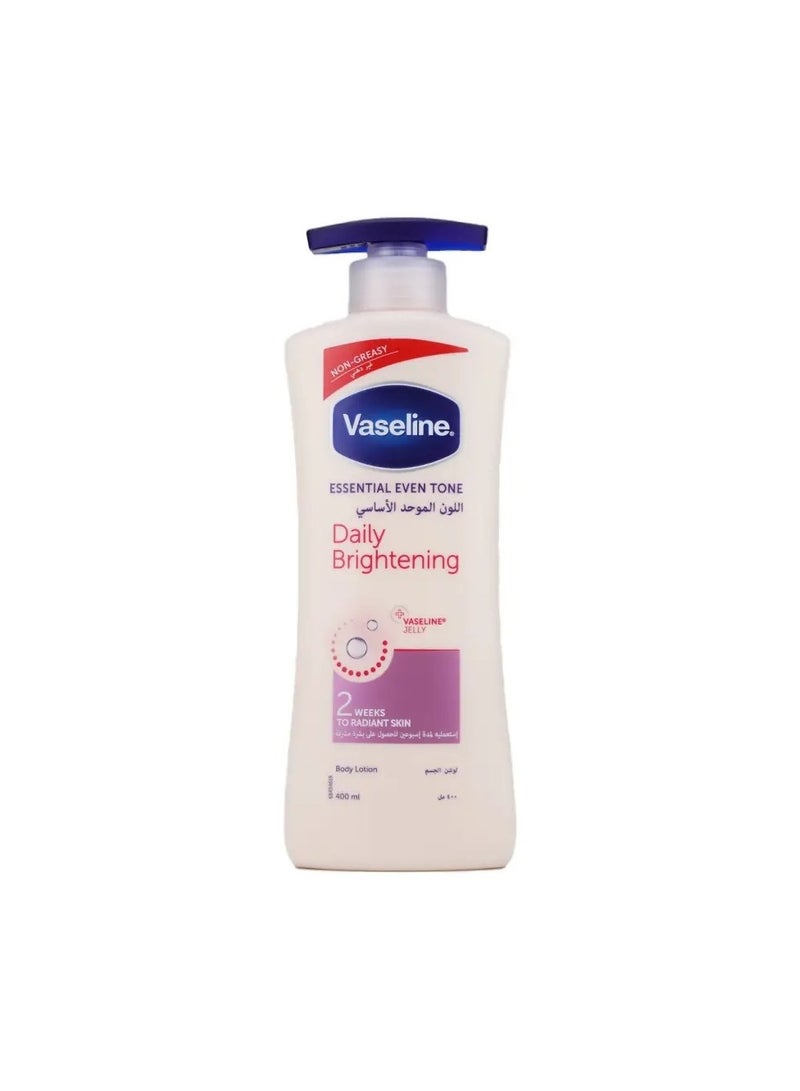 Vaseline Essential Even Tone Daily Brightening Body Lotion For Radiant Skin 400Ml