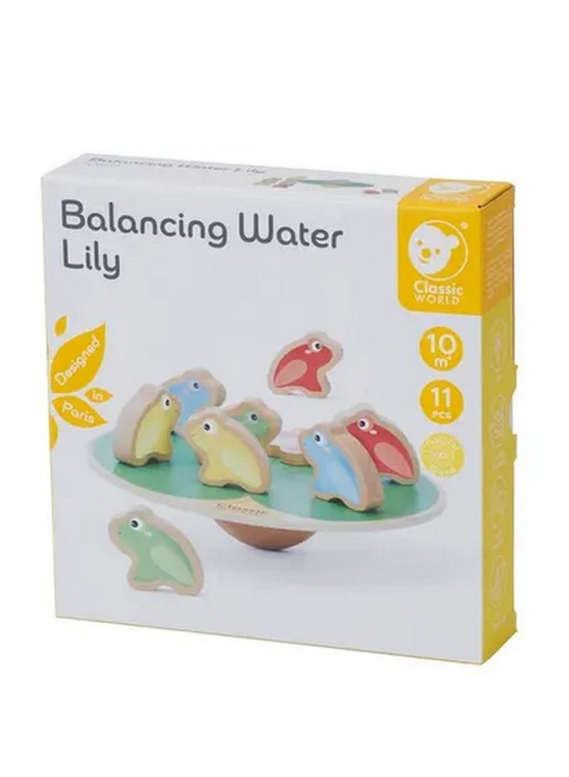 Classic World Balancing Water Lily - Wooden Balance Game for Kids, Early Learning, Hand-Eye Coordination, Creative Play, Gift for Children, Balance and Concentration Skills - Image 1