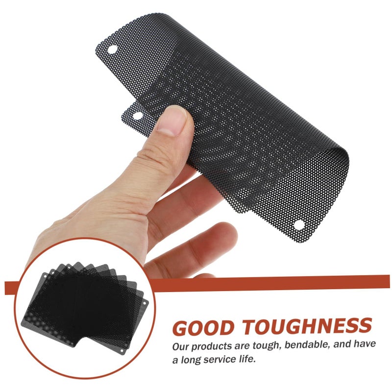 12 Pcs PVC Dustproof Mesh Filter For Computer Case Fan Black Cooling Protection Easy Installation Lightweight - Image 5