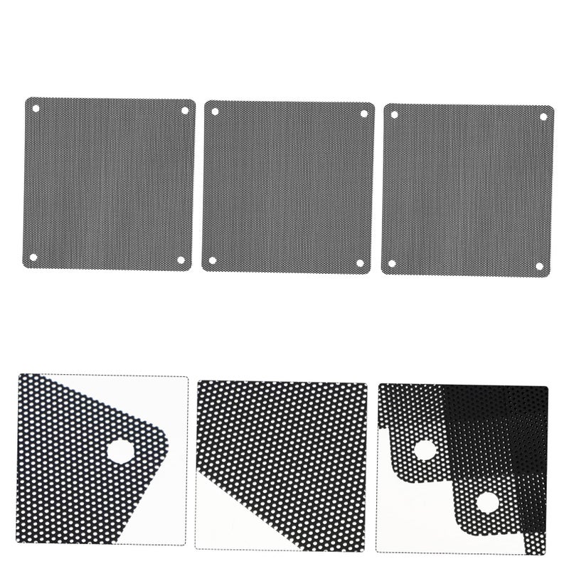 12 Pcs PVC Dustproof Mesh Filter For Computer Case Fan Black Cooling Protection Easy Installation Lightweight - Image 4