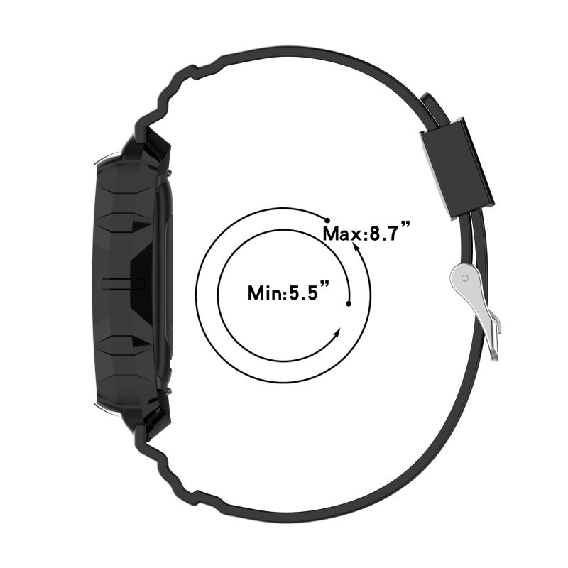 erorex For Fitbit Charge 4 Se Silicone One  Armor Watch Band(Transparent) - Image 5