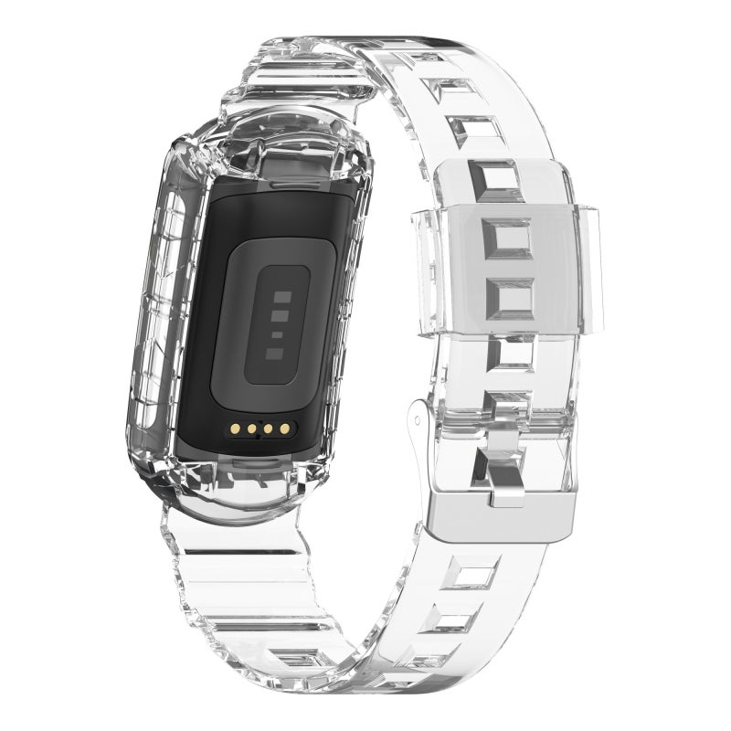 erorex For Fitbit Charge 4 Se Silicone One  Armor Watch Band(Transparent) - Image 3