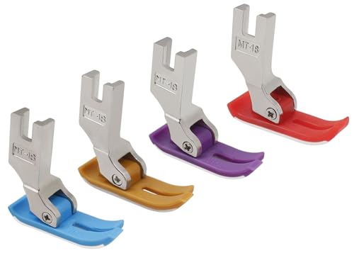 YEQIN 4 Pcs Non Stick Sewing Presser Foot, Straight Stitching Presser Foot for Industrial Domestic Brother Juki Singer Sewing Machines - Image 1