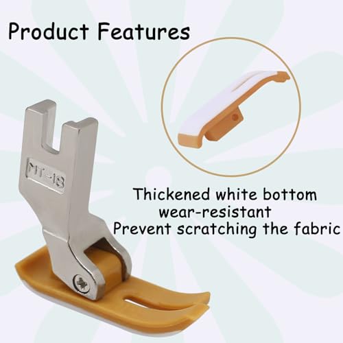 YEQIN 4 Pcs Non Stick Sewing Presser Foot, Straight Stitching Presser Foot for Industrial Domestic Brother Juki Singer Sewing Machines - Image 4