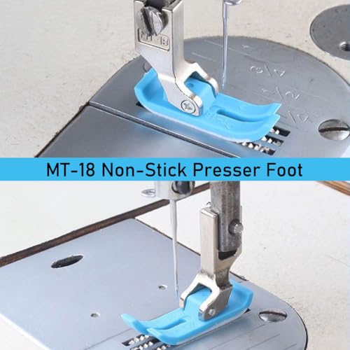 YEQIN 4 Pcs Non Stick Sewing Presser Foot, Straight Stitching Presser Foot for Industrial Domestic Brother Juki Singer Sewing Machines - Image 5