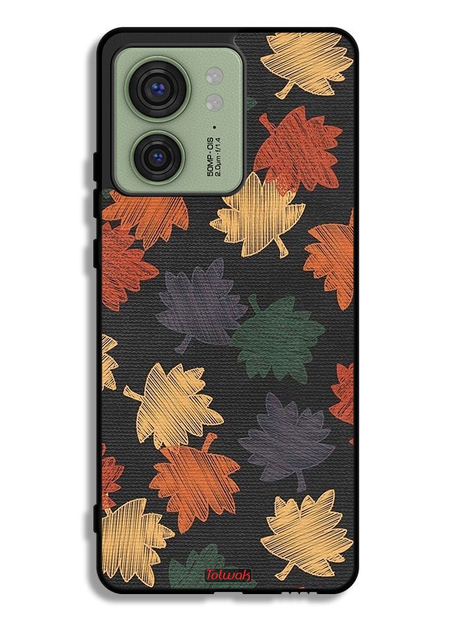Tolwak Motorola Edge 40 Protective Case Cover Autumn Leaves Art - Image 1