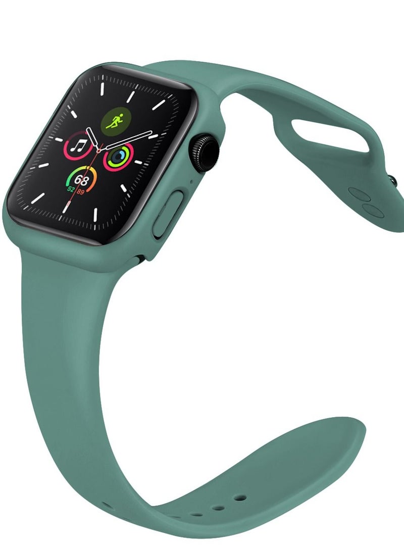 GULFLINK Silicone Watchbands 220mm Length with Protective Case Cover for Apple iWatch 7 45mm - Image 3