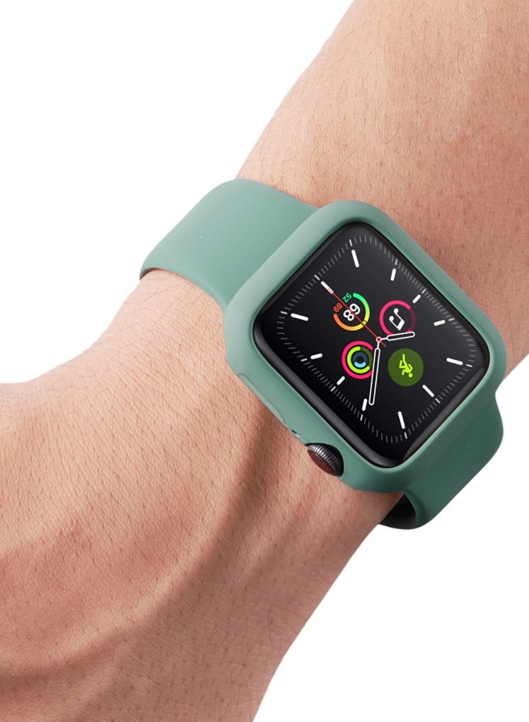 GULFLINK Silicone Watchbands 220mm Length with Protective Case Cover for Apple iWatch 7 45mm - Image 4