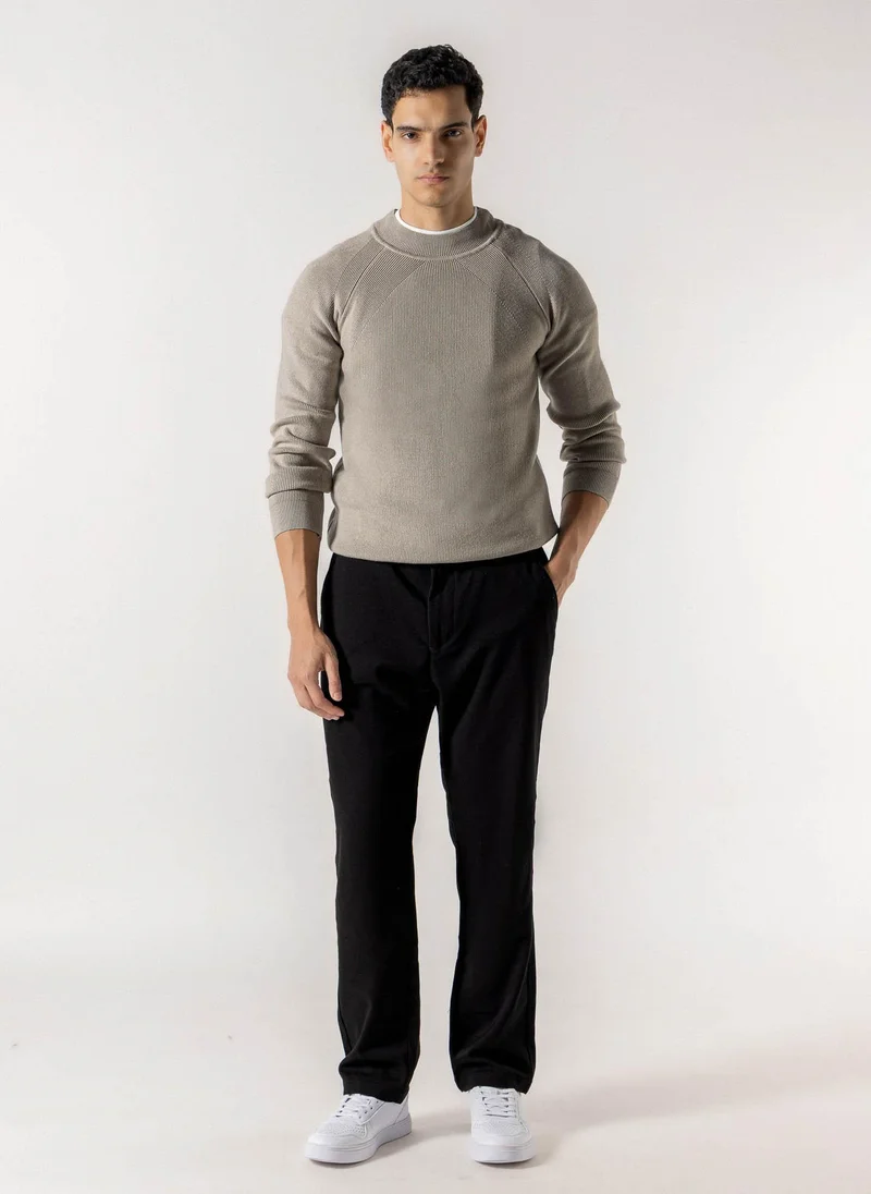 Shapes TEXTURED MOCK NECK SWEATER