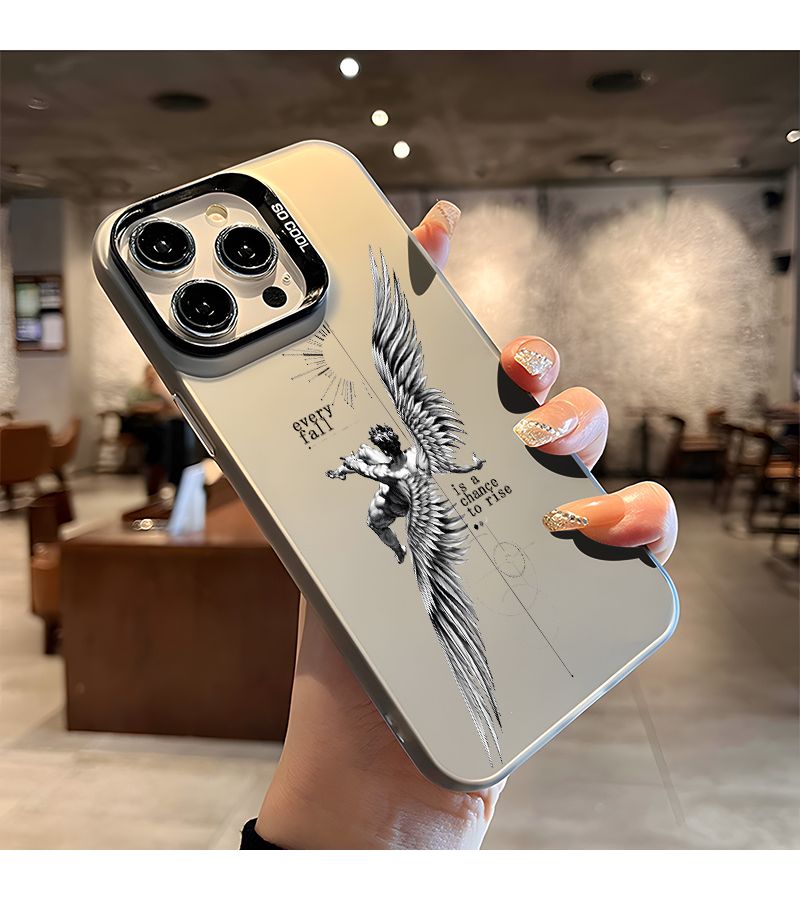 Phone Case Fallen Angel Laser Energy Shell Half Pack Lens For Galaxy A53 5G Black - Image 4