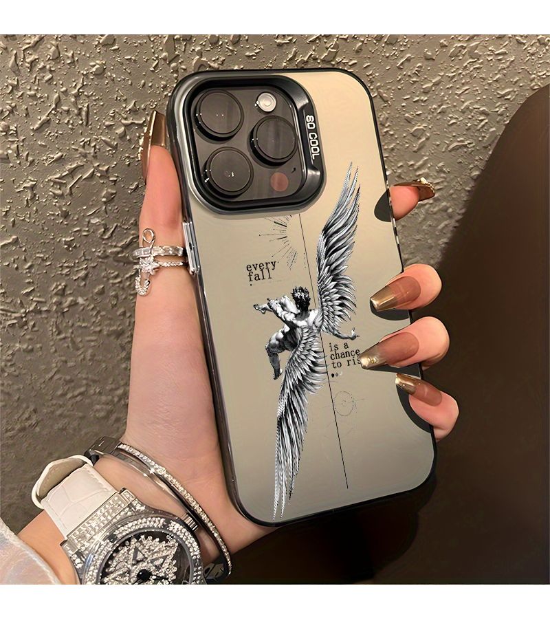 Phone Case Fallen Angel Laser Energy Shell Half Pack Lens For Galaxy A53 5G Black - Image 1