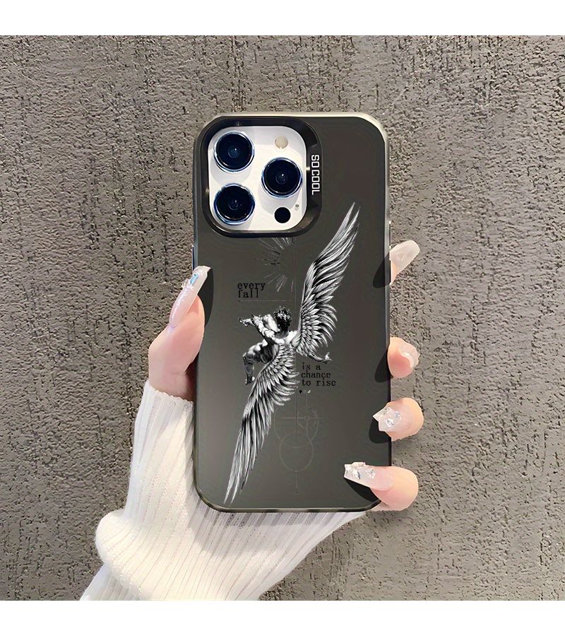 Phone Case Fallen Angel Laser Energy Shell Half Pack Lens For Galaxy A53 5G Black - Image 2