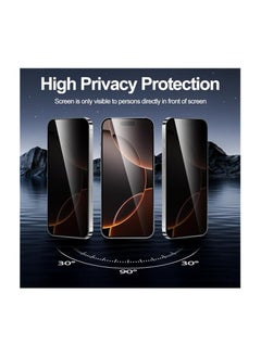 OMAKSS [2-Pack] Privacy Screen Protector for iPhone 15 Pro (6.1inch),Edge to Edge Protection Full Cover Private Anti-Spy Case-Friendly Curved  - Image 2