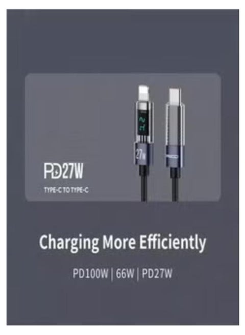 Recci Crystal Fast charging Cable USB-C to Lightning 1.2m