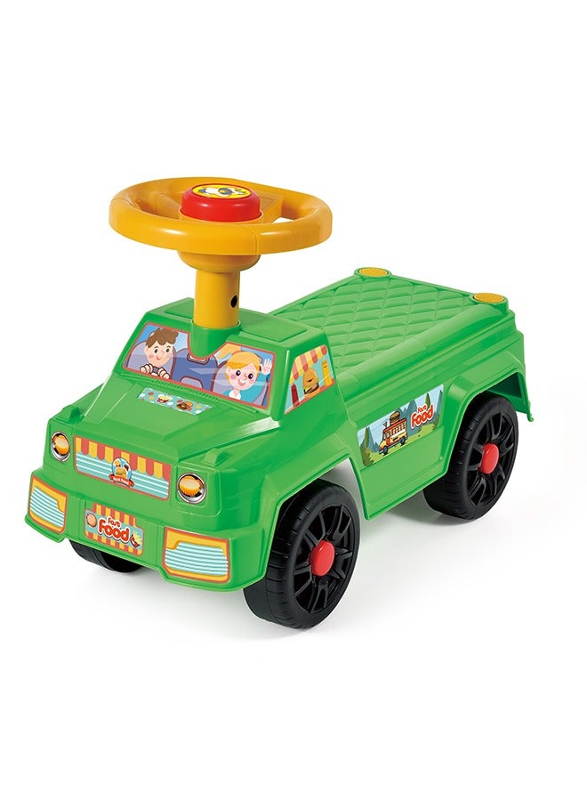 Galaxy Toys Burger Cart Ride-On Car for Kids – Fun Burger Cart Design with Interactive Sounds & Lights, Safe & Durable, Push Ride-On Toy for Toddlers Aged 1-3 Years| Green - Image 2