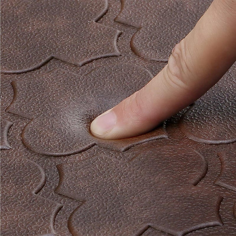 WISELIFE Kitchen Mat Cushioned Anti Fatigue Floor Mat,17.3"x39",Thick Non Slip Water Resistant Kitchen Rugs and Mats,Heavy Duty PVC Foam Standing Mat for Kitchen,Floor,Home,Desk,Sink,Laundry,Brown - Image 5