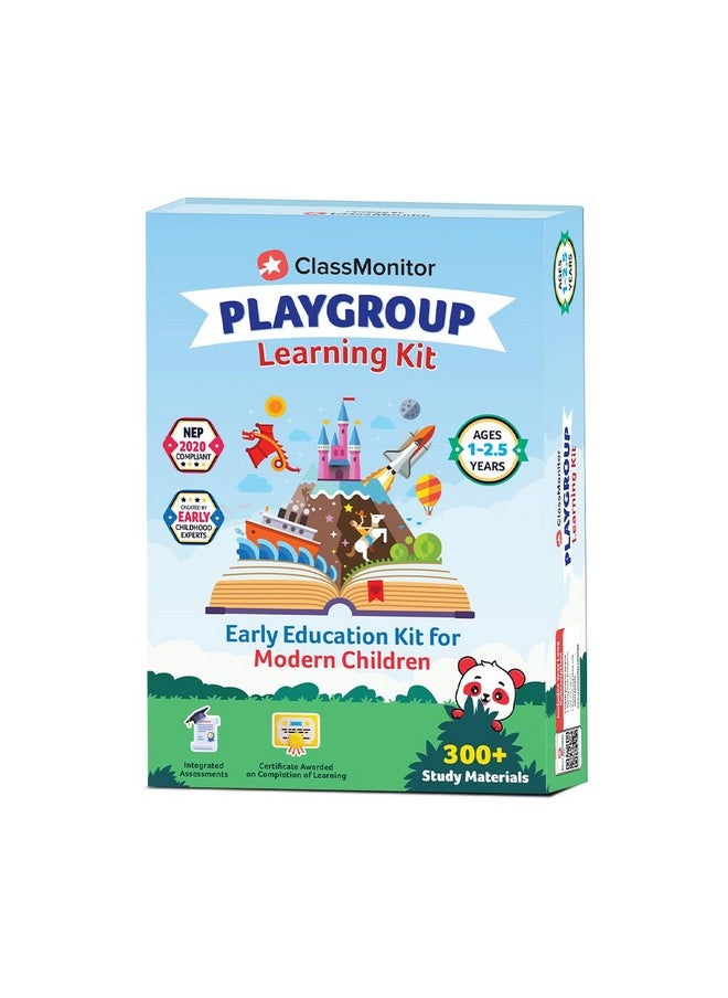ClassMonitor ClassMonitor Playgroup Education Learning Kit with Free Mobile App with 300+ Worksheet & Flash Cards & Worksheet for Boys & Girls.  - Image 1