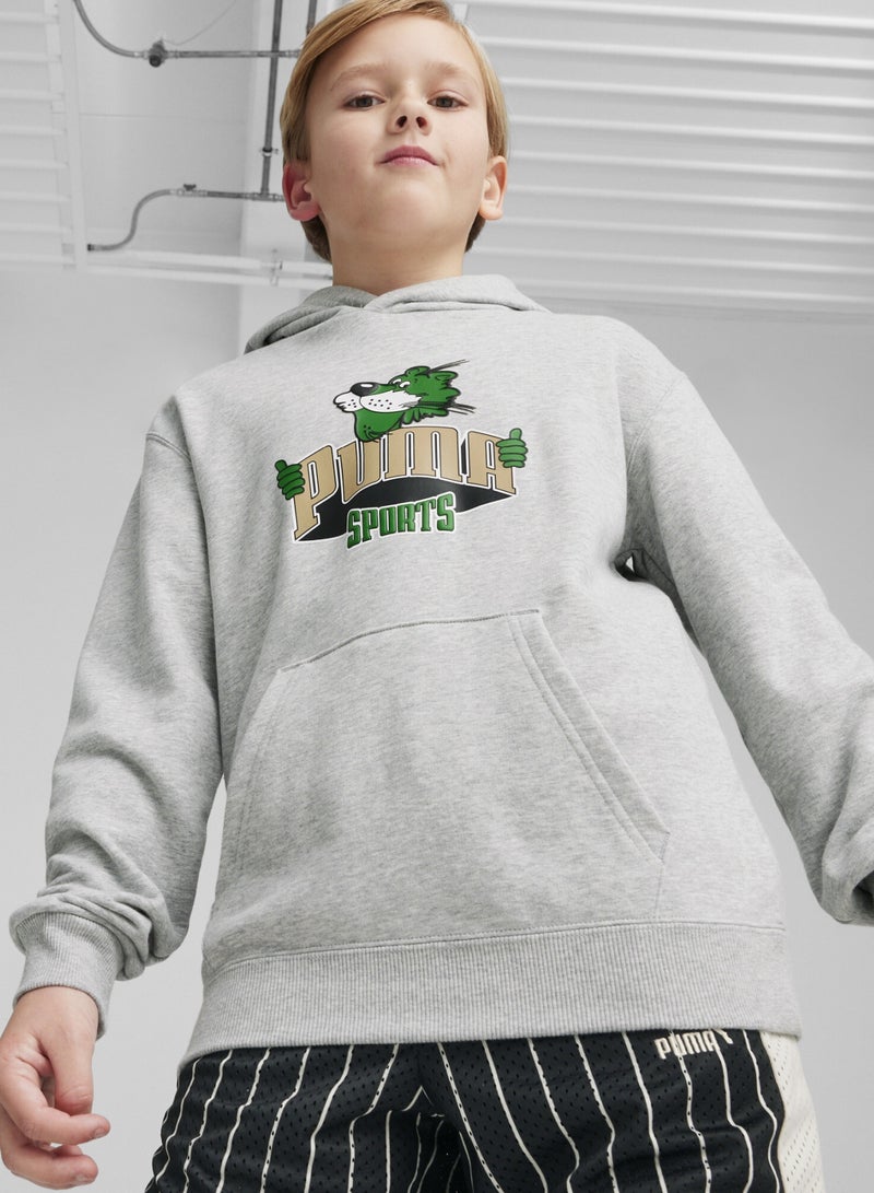 PUMA FOR THE FANBASE Boys Grey Hoodie - Image 1