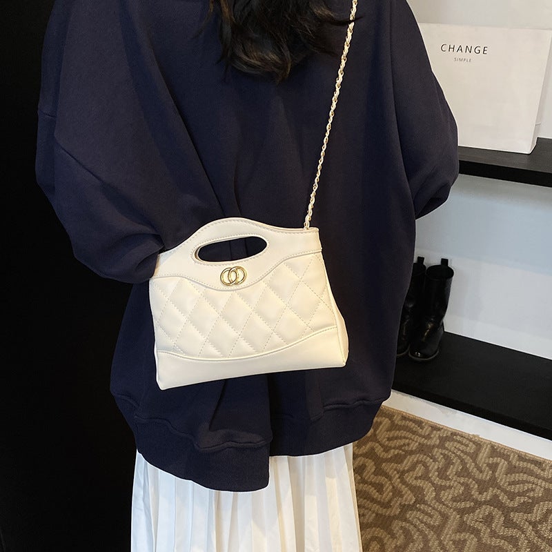 2024 Small Fragrant Bag Autum Retro Fashion Quilted Chain Small Square Bag Korean Style Niche Design High-End - Image 3