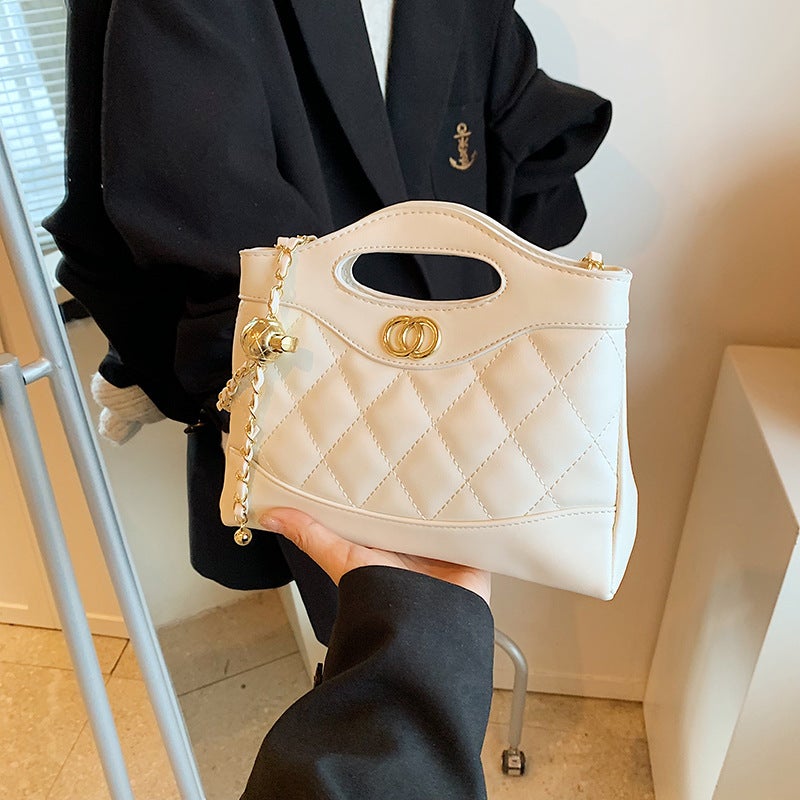 2024 Small Fragrant Bag Autum Retro Fashion Quilted Chain Small Square Bag Korean Style Niche Design High-End - Image 2