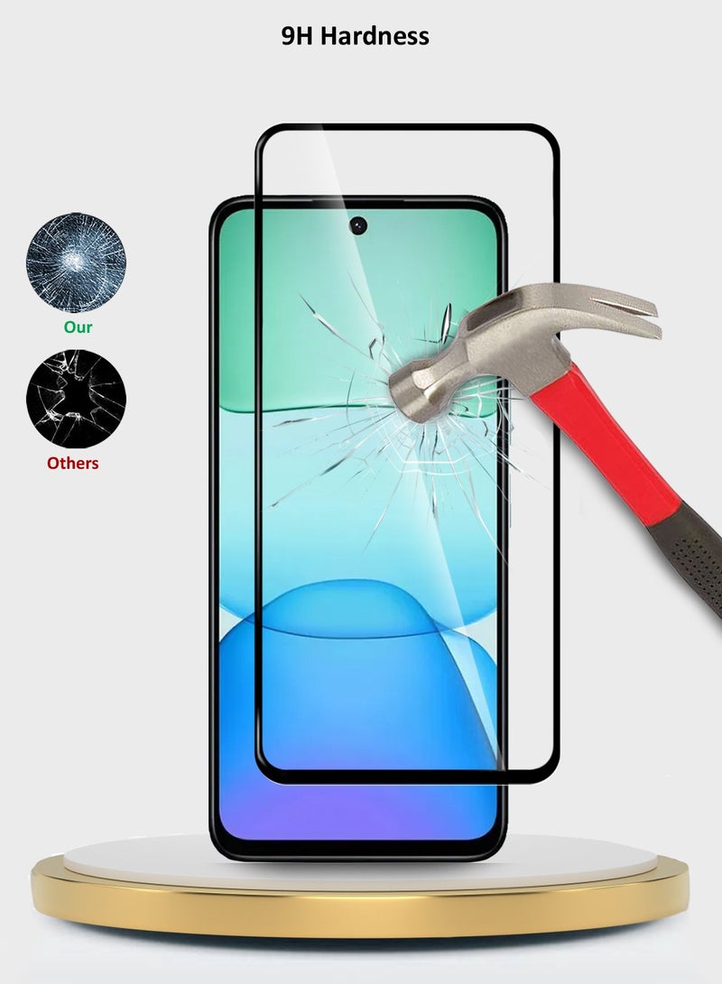 Wtech Xiaomi Redmi 13 4G 2024 Premium E2E Full Glue Full Cover Tempered Glass Screen Protector (MSGECN) - Clear/Black - Image 4