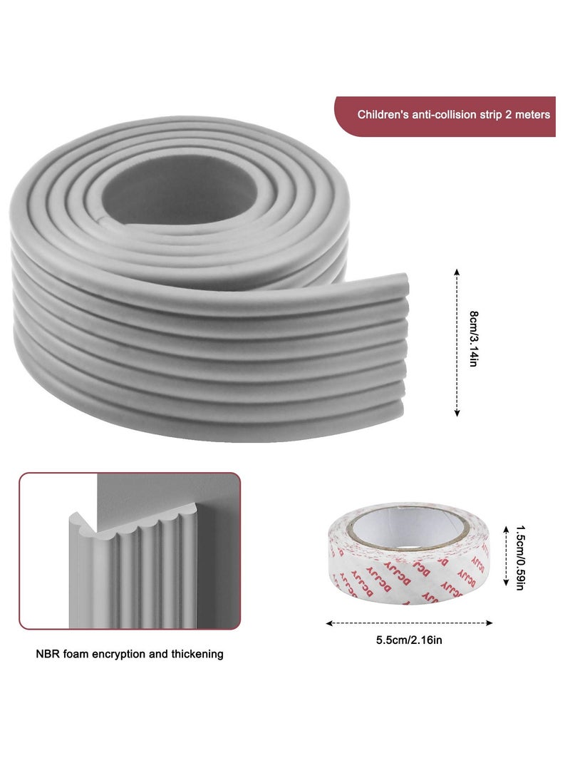 XiuWoo Baby Safety Corner Protector,Foam Safety Strips Edge Protectors Foam Strips, Soft Silicone Bumper Strip,For Sharp Corners Of Cabinets、Tables And Drawers Silicone Soft Corner Protectors - Image 4