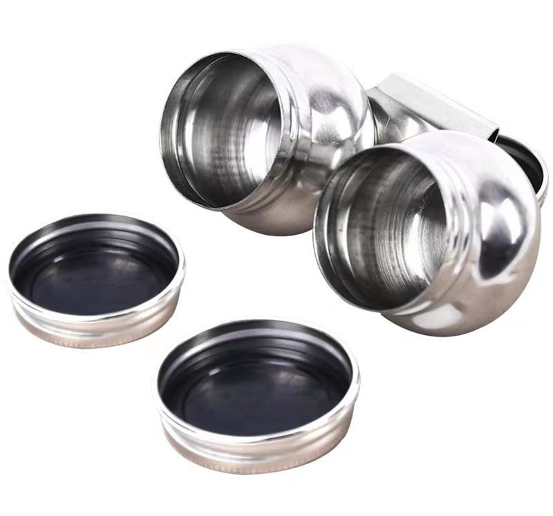 Ecjiuyi Palette Cup with Lid, Stainless Steel Double Dipper Oil Painting Pot Container, No Leakage, Can Clip on Palette - Image 5